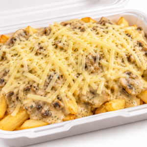 Loaded Garlic Mushroom Fries