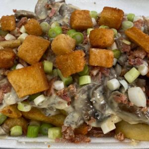 Loaded Garlic Mushroom Fries