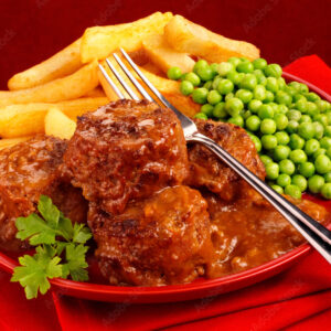 Faggots, Chips & Peas