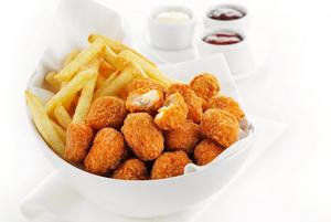Poppin Chicken, Chips & Beans