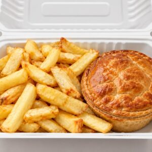 Steak & Kidney Pie with Chips